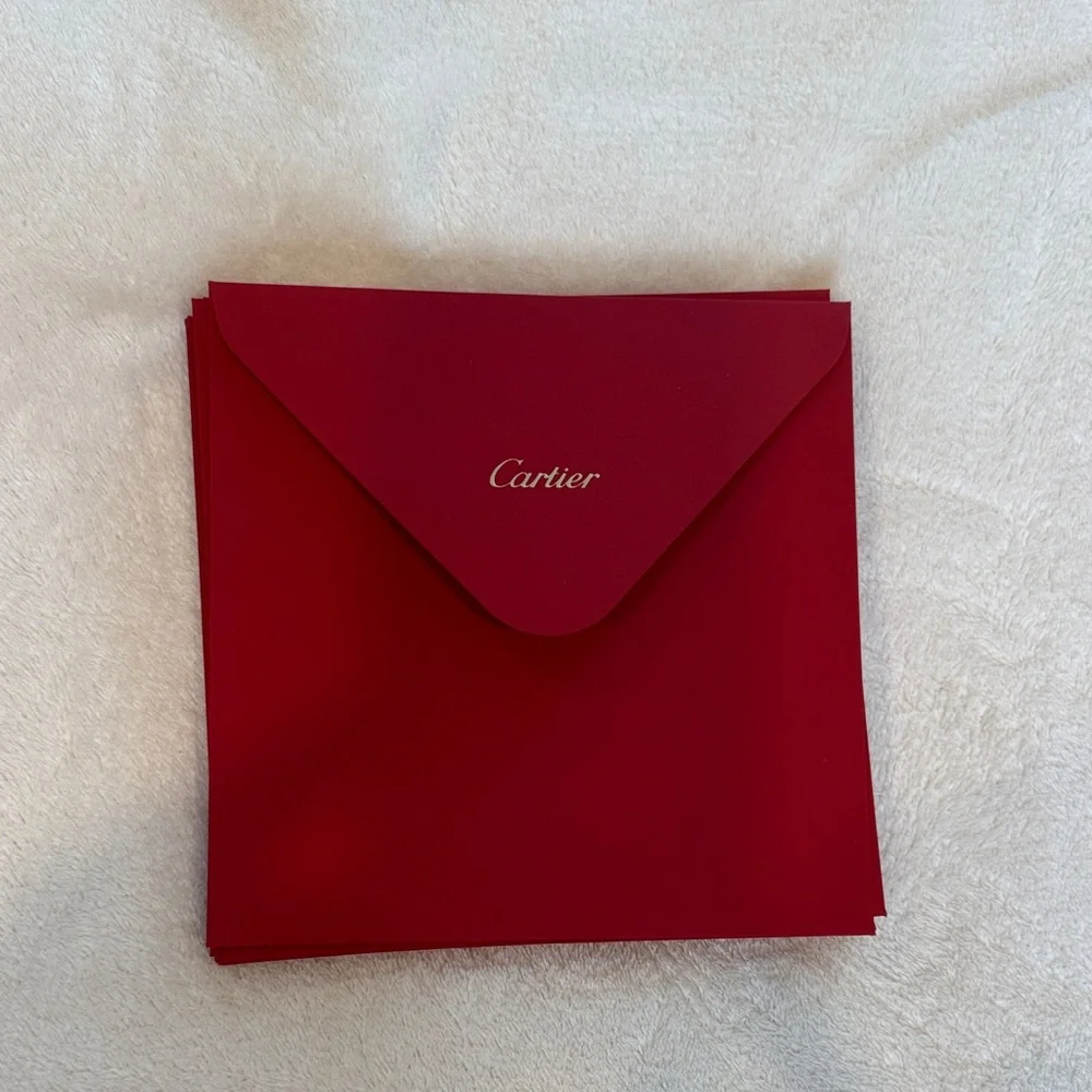Cartier Red and White Stationery Collection